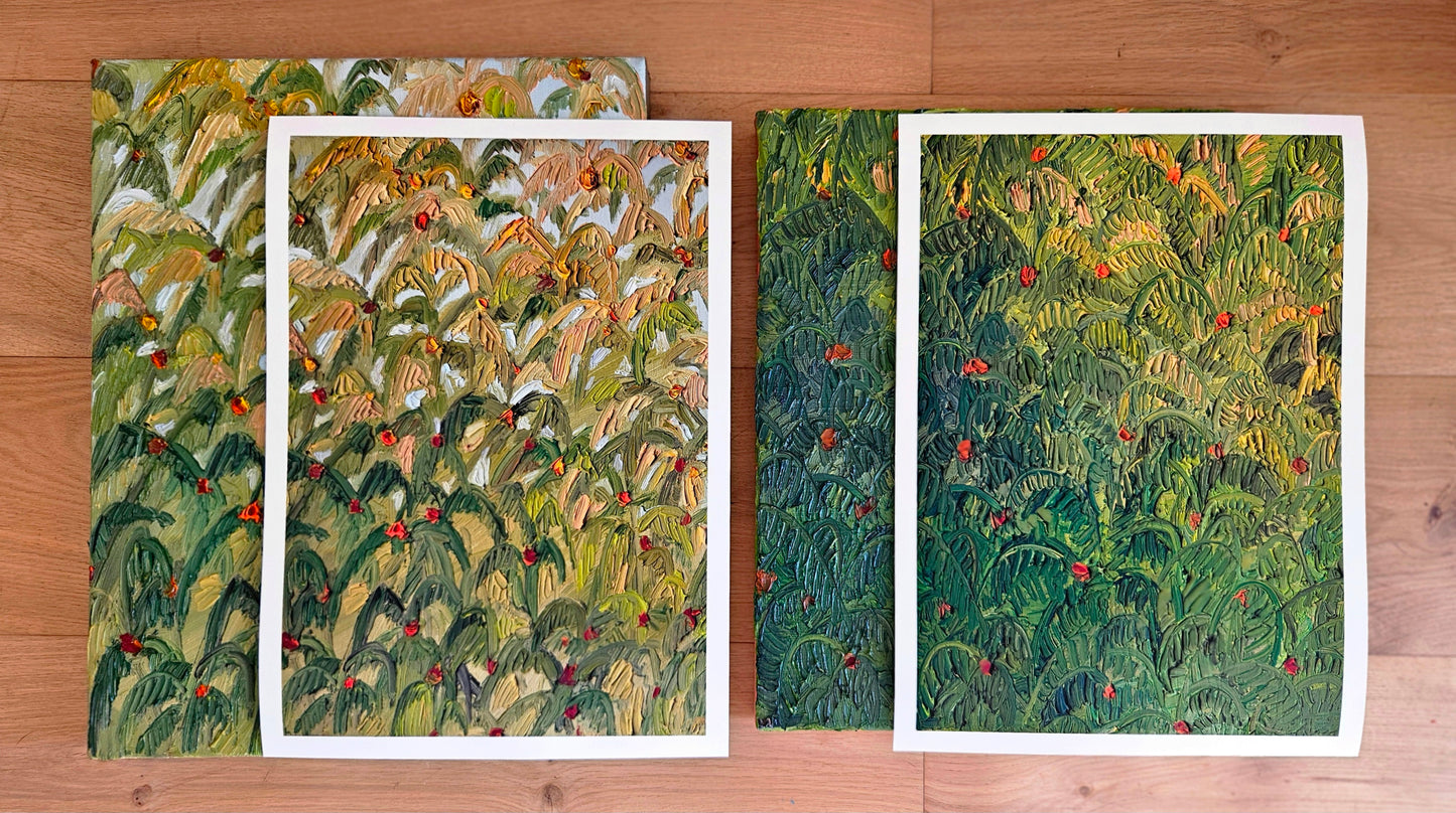 between fronds (dark)