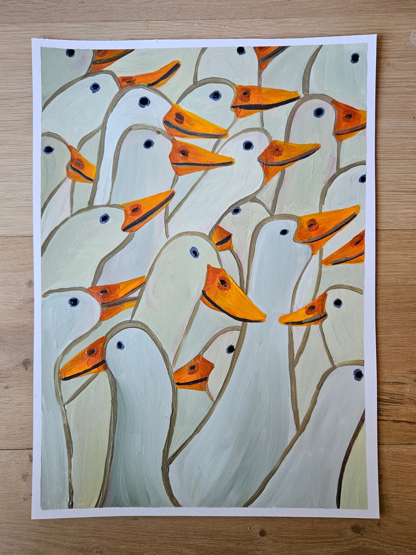 duck frenzy (framed)