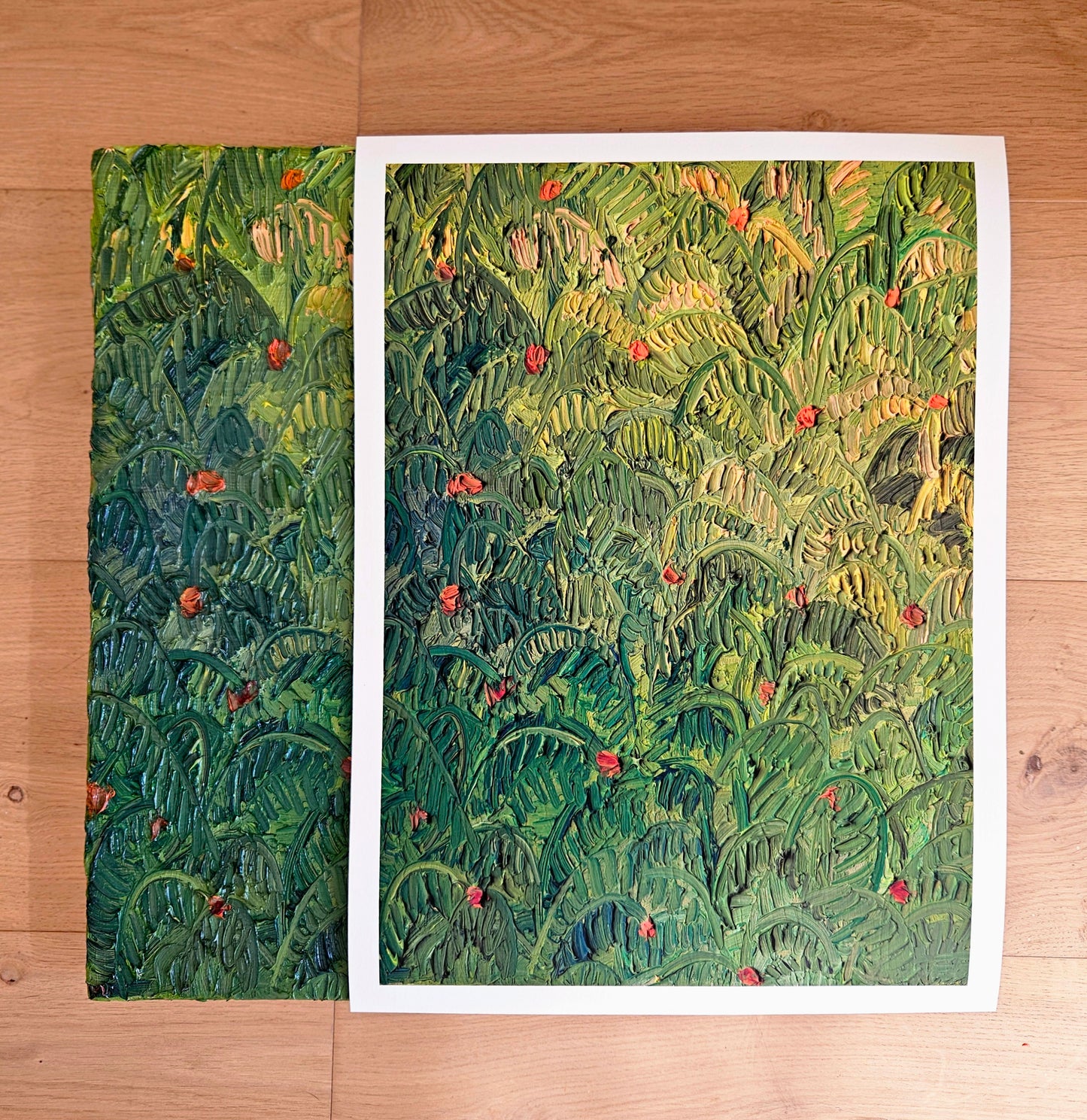 between fronds (dark)