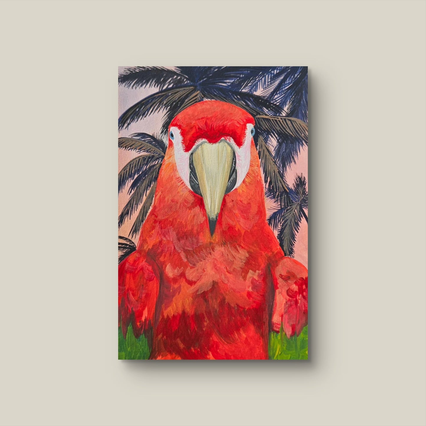 tropical red parrot