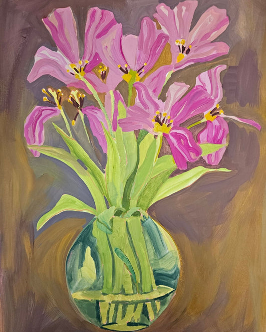 tulips in vase