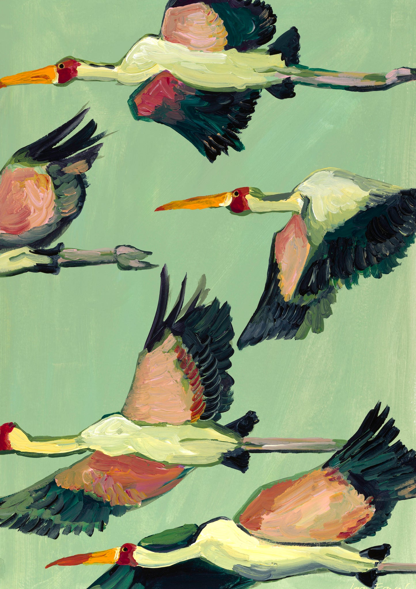 storks in flight II