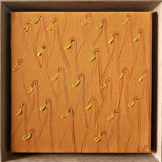 mini runner ducks in orange