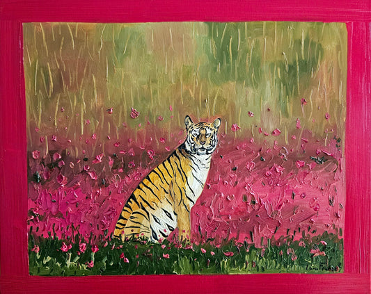 Tigress in Magenta Meadow