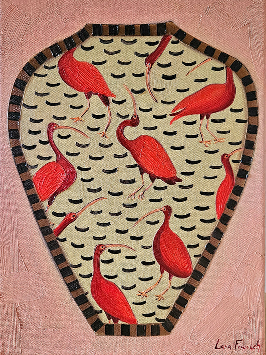 scarlet ibis vase