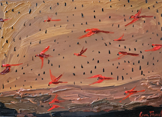 falling in red, mourning war