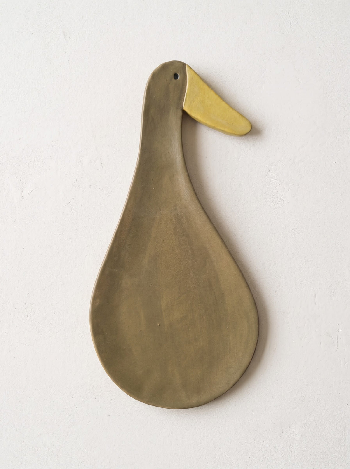 light olive runner duck (right-facing)