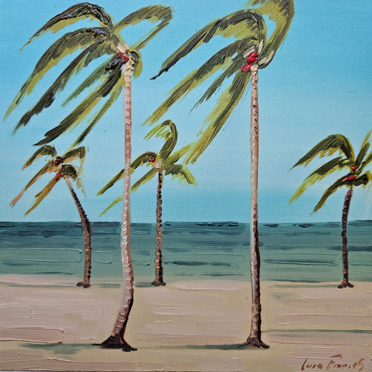 windswept palms