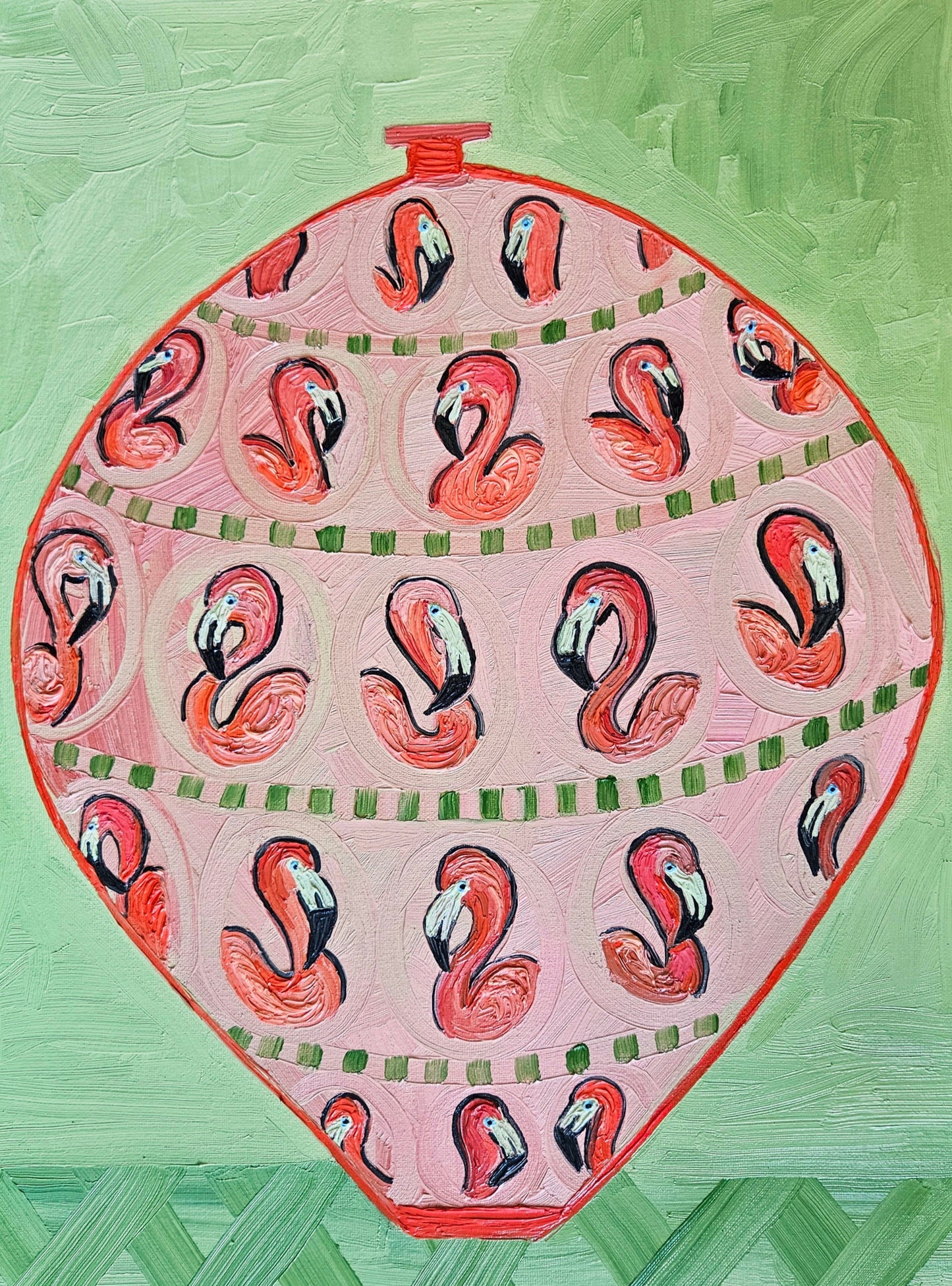 peachy flamingo vase