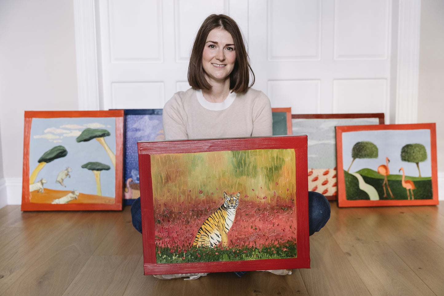 Tigress in Magenta Meadow